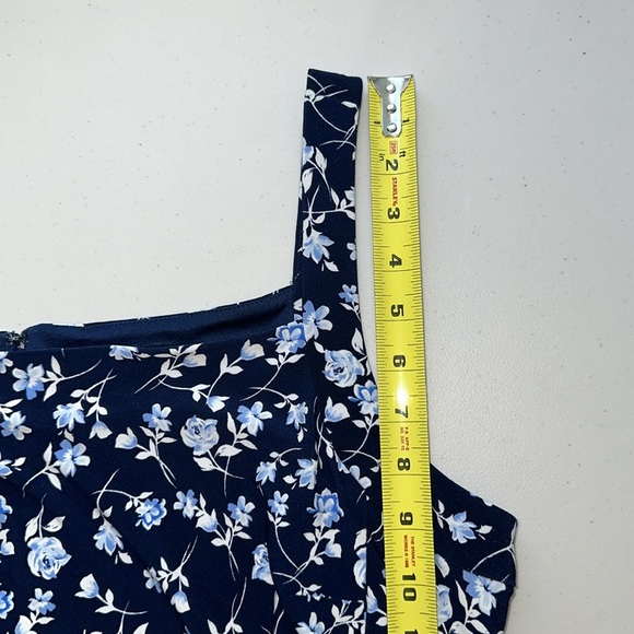 Chaps Blue and White Sleeveless Sundress - Picture 7 of 12